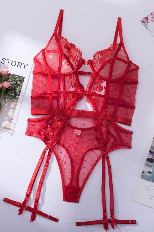 romance intimates lace bodysuit teddy