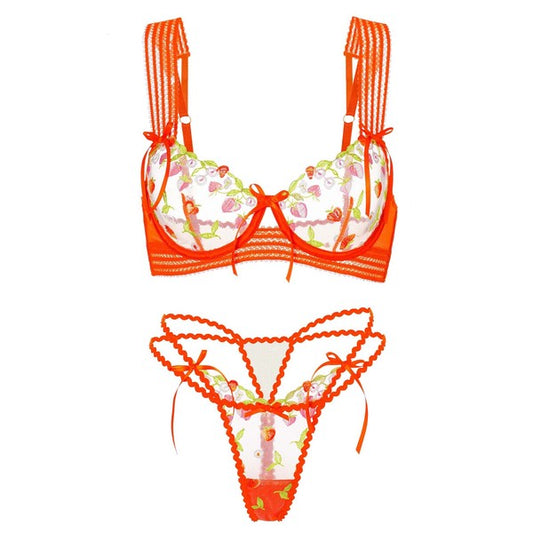 romance intimates - xoxo lingerie set green