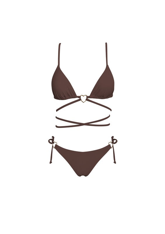heart bikini set